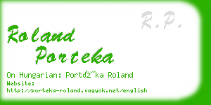 roland porteka business card